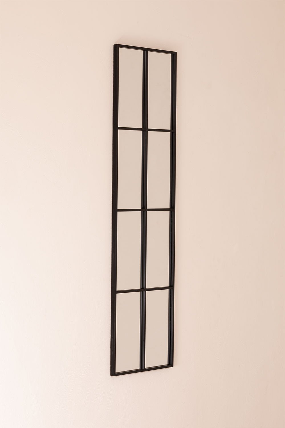 Metalen wandspiegel met raameffect (132x38 cm) Rania, galerij beeld 2