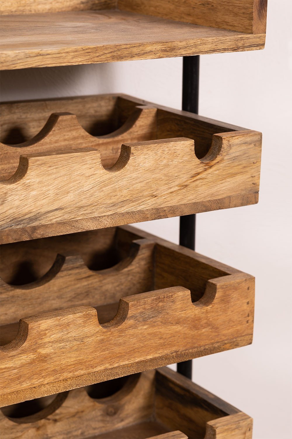 Wandwijnrek voor 18 flessen in hout Wenni Style, galerij beeld 5