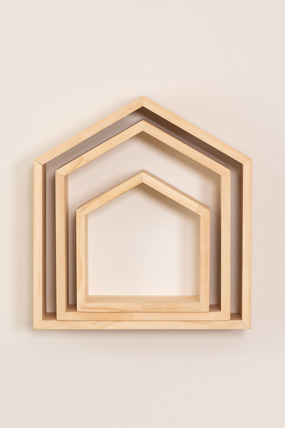 Set van 3 grenenhouten wandplanken Menlo Kids, galerij beeld 4