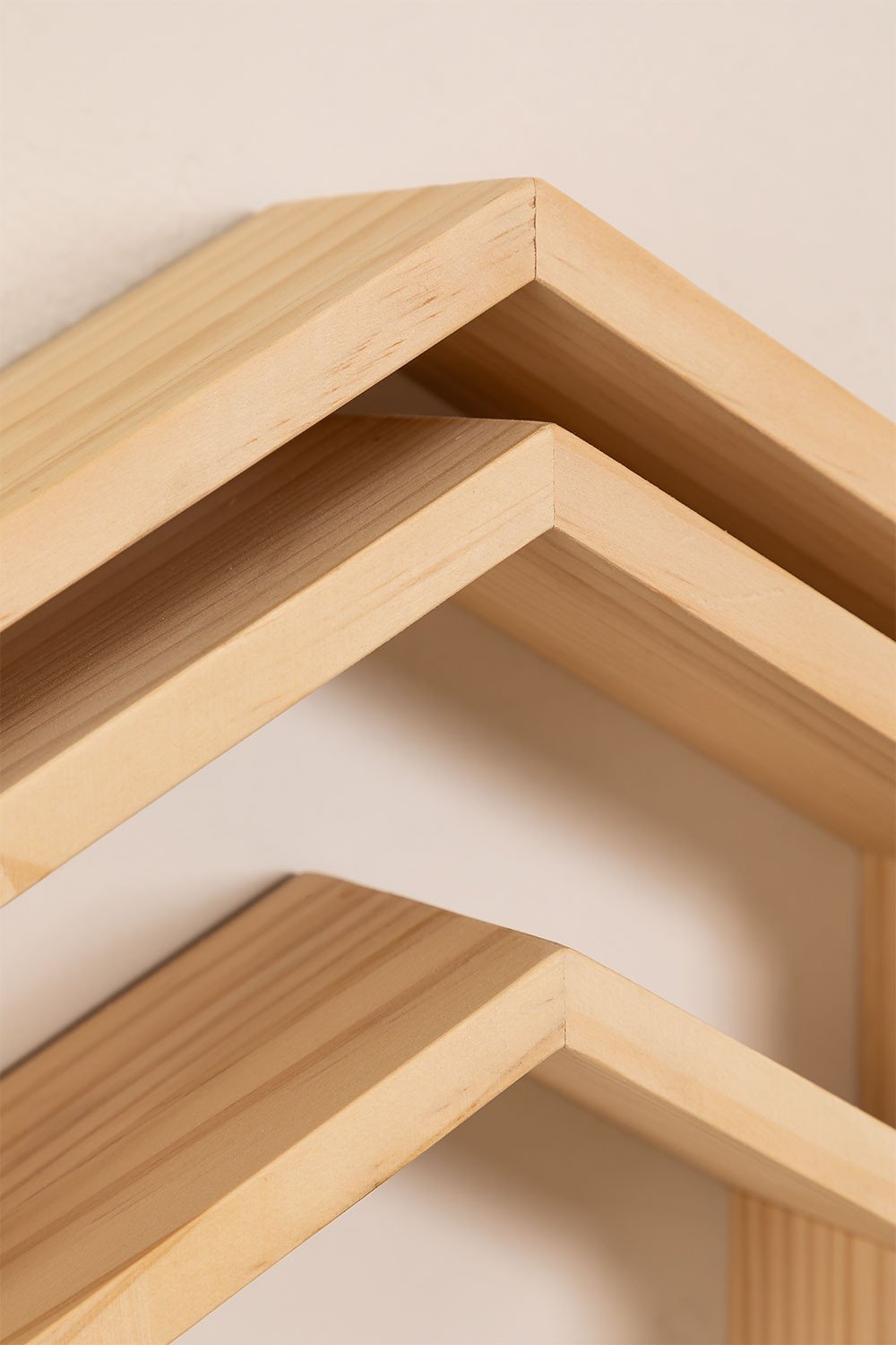 Set van 3 grenenhouten wandplanken Menlo Kids, galerij beeld 5