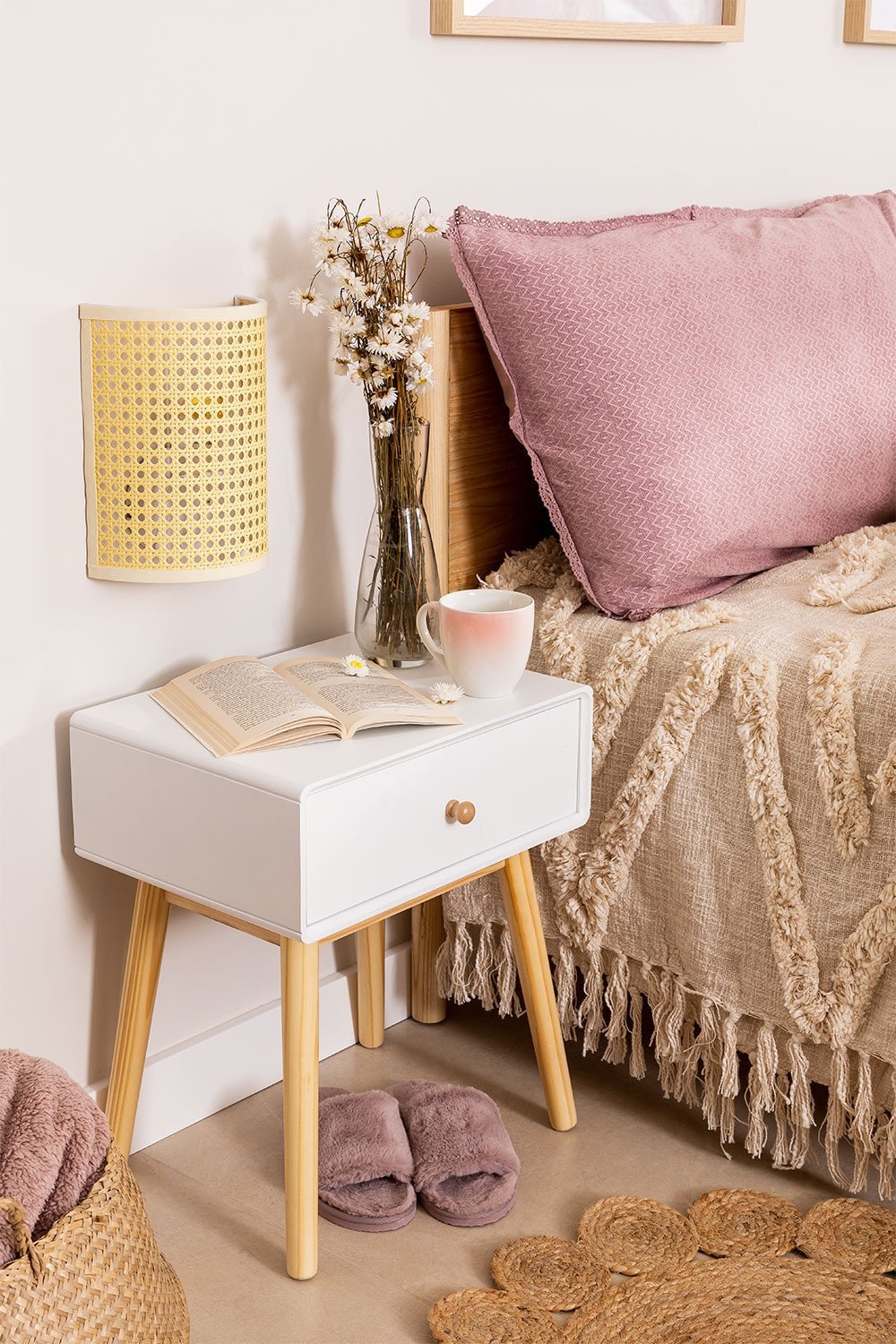 Rotan wandlamp Sety, galerij beeld 5