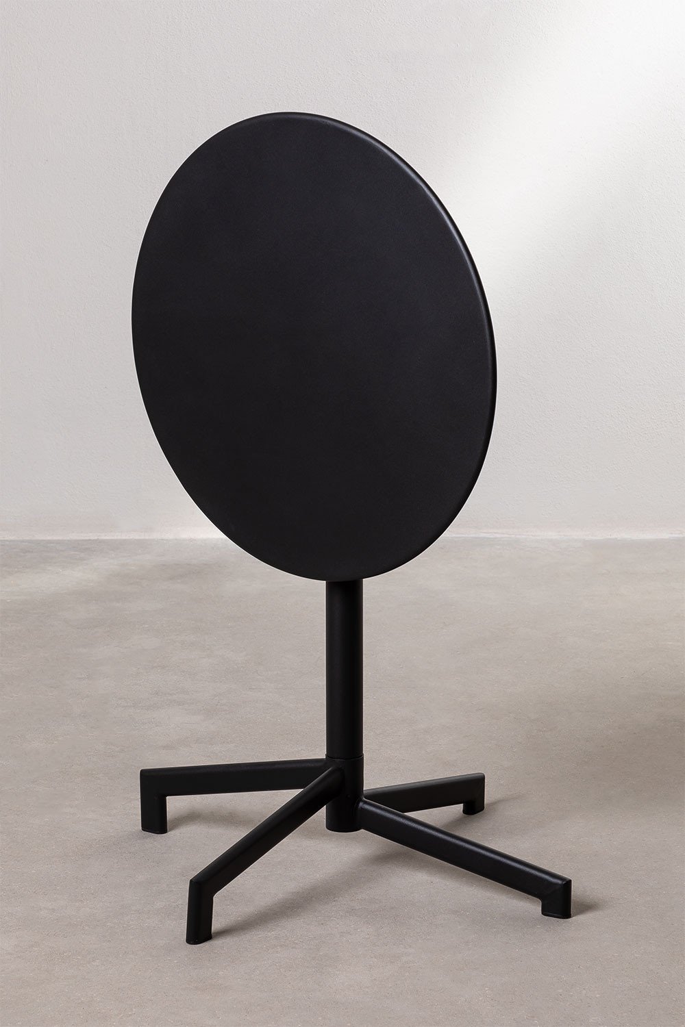 Ronde bartafel Ø60 cm opvouwbaar en om te zetten in 2 hoogtes in staal Dely, galerij beeld 5