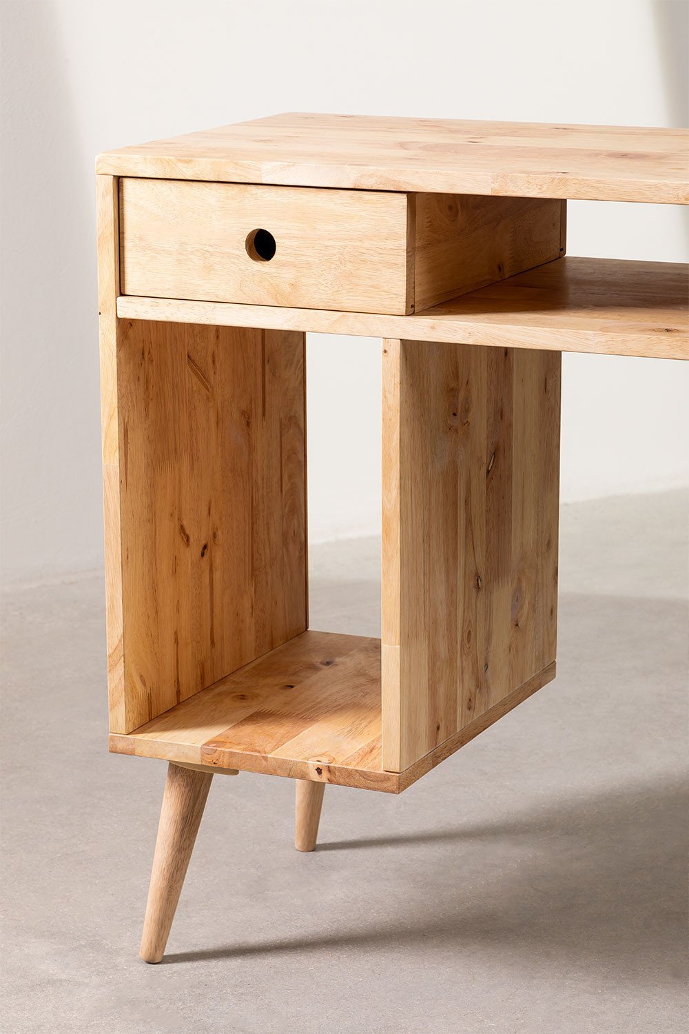 Houten opbergbureau Arlan, galerij beeld 5