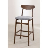 Wysoki stolek (75 cm) z tkaniny i drewna Cloda, miniaturka zdjęcia 1