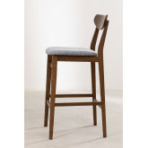 Wysoki stolek (75 cm) z tkaniny i drewna Cloda, miniaturka zdjęcia 2