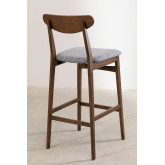 Wysoki stolek (75 cm) z tkaniny i drewna Cloda, miniaturka zdjęcia 3