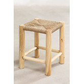 Niski stolek z drewna tekowego Aysa, miniaturka zdjęcia 2