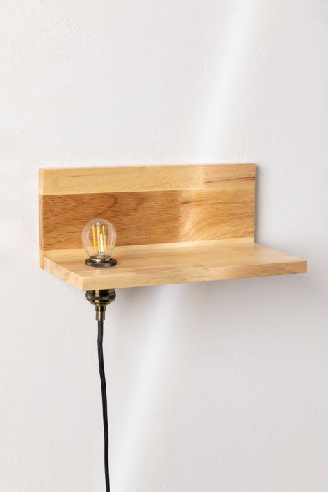 Lampa ścienna z drewna Ikmon