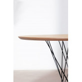 Stół do Jadalni Okrągły z MDF i Stali (Ø100 cm) Laho, miniaturka zdjęcia 3