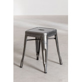 Niski stolek ze szczotkowanej stali LIX, miniaturka zdjęcia 2