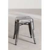 Niski stolek ze szczotkowanej stali LIX, miniaturka zdjęcia 3