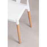Krzeslo ogrodowe z polietylenu i drewna Uish, miniaturka zdjęcia 6