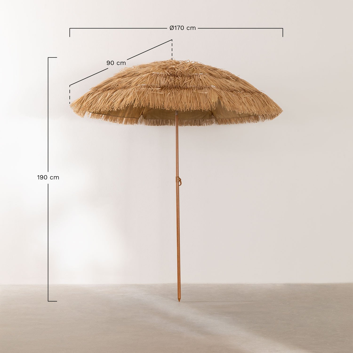 Stalowy parasol Rohs, rozmiary