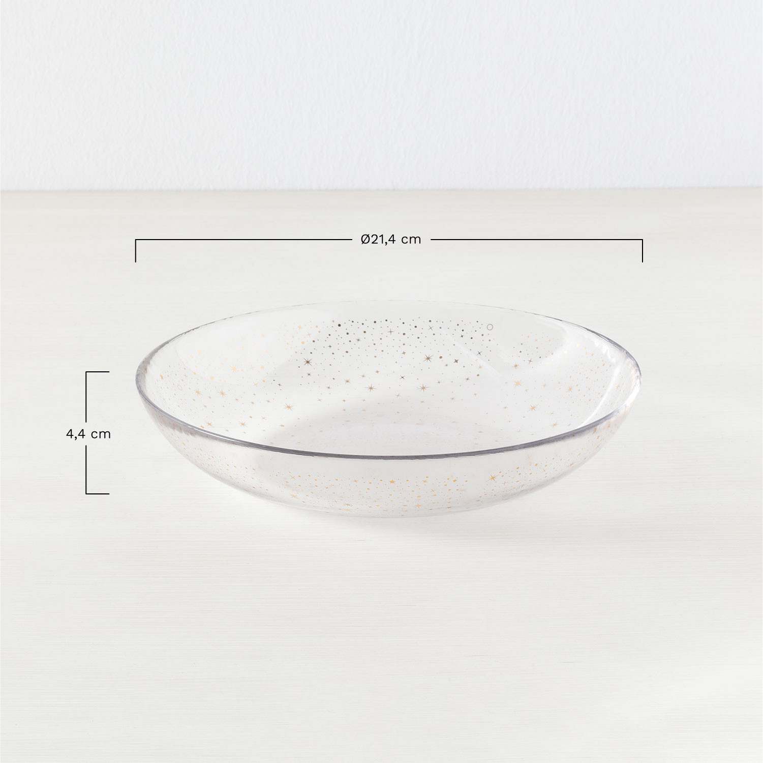 Pakiet 4 głębokich talerzy szklanych Byron, rozmiary