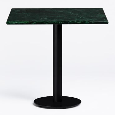 Kwadratowy Stół Barowy Z Marmuru Rocher Zielony Marmur & ~60 Cm - Sklum