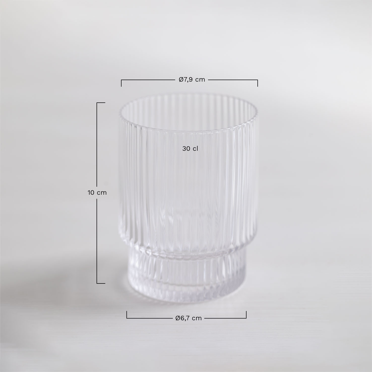 Zestaw 4 szklanek 300 ml Yulia, rozmiary