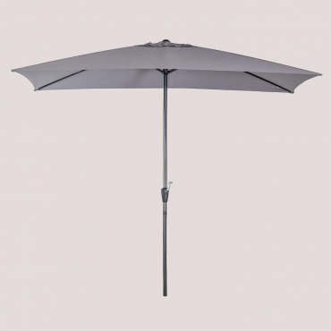 Parasol Z Tkaniny I Aluminium (200x300 Cm) Itzal Gris Antracita - Sklum
