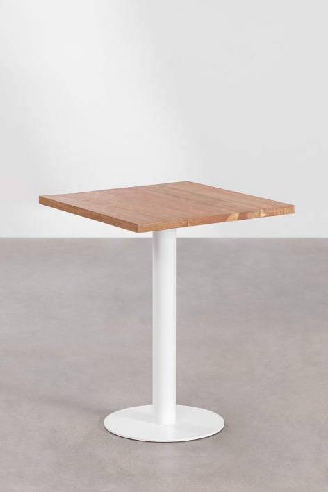 Kwadratowy stolik barowy z drewna akacjowego Macchiato - ↔︎ 60 cm