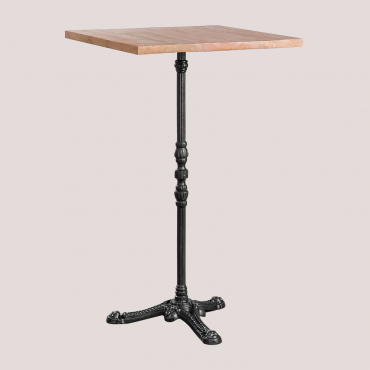 Kwadratowy Wysoki Stół Barowy Z Drewna Akacjowego Azteca ↔︎ 70 Cm & Negro - Sklum