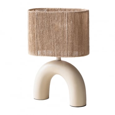 Ceramiczna Lampa Stołowa Finley Gardenia Biel - Sklum