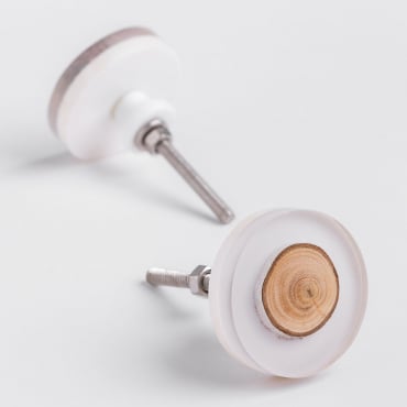 Zestaw 2 Uchwytów Mardery Distressed White - Sklum