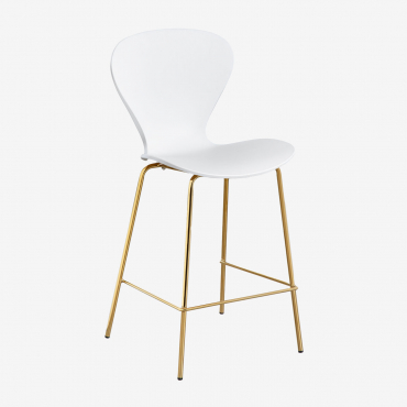 Taburete Alto Out Biała & ↑65 Cm & Goud - Sklum
