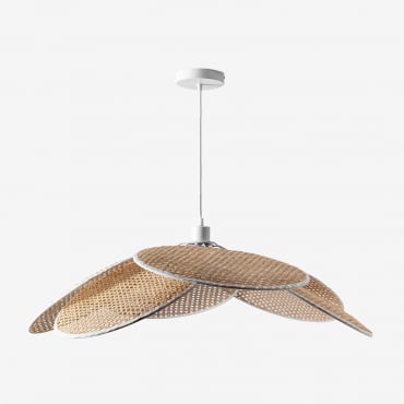 Lampa Sufitowa Okai Pure Biala - Naturalna & Ø100 Cm - Sklum