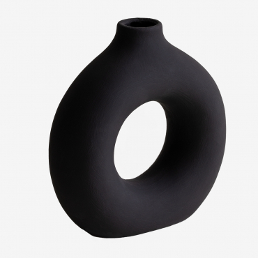 Wazon Ceramiczny Dalita ↑18 Cm Czarna - Sklum