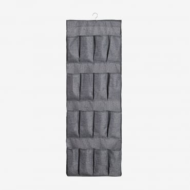Klere Organizer Wiszący Z Metalowym Wieszakiem Szary & ↑145 Cm - Sklum