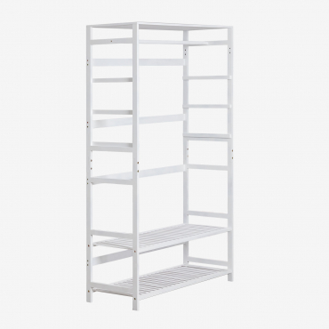 Otwarta Szafa Krauford Z Drewna Bambusowego Madera Blanca - Sklum