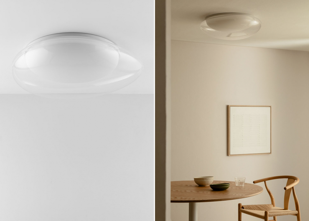 Plafon sufitowy LED z metakrylatu i żelaza Salaviza