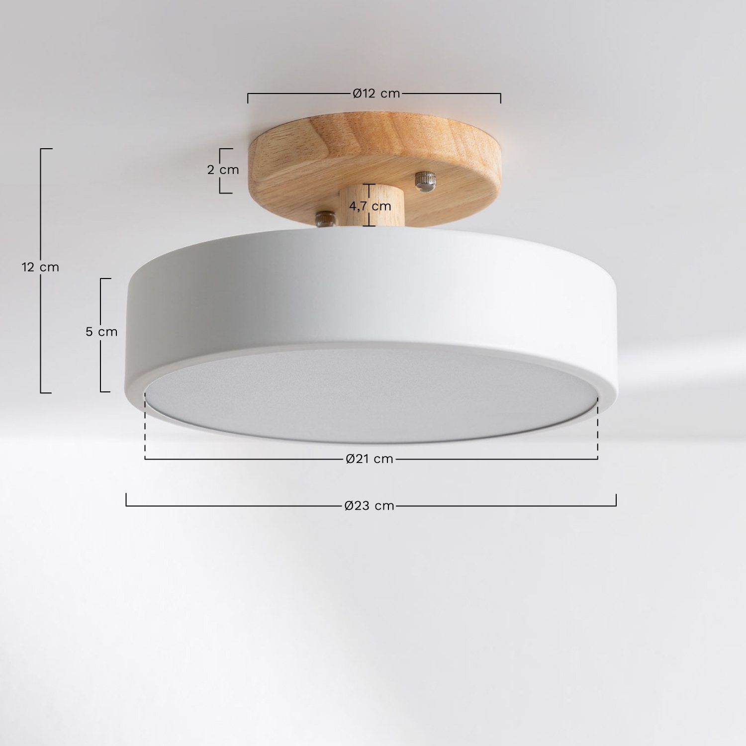 Plafon LED Zico, rozmiary