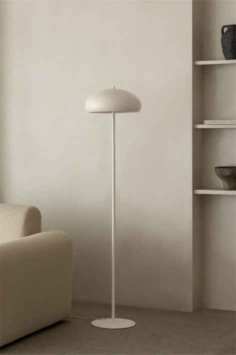 Lampa stojąca z żelaza Hilma - Kremowa Tapioca