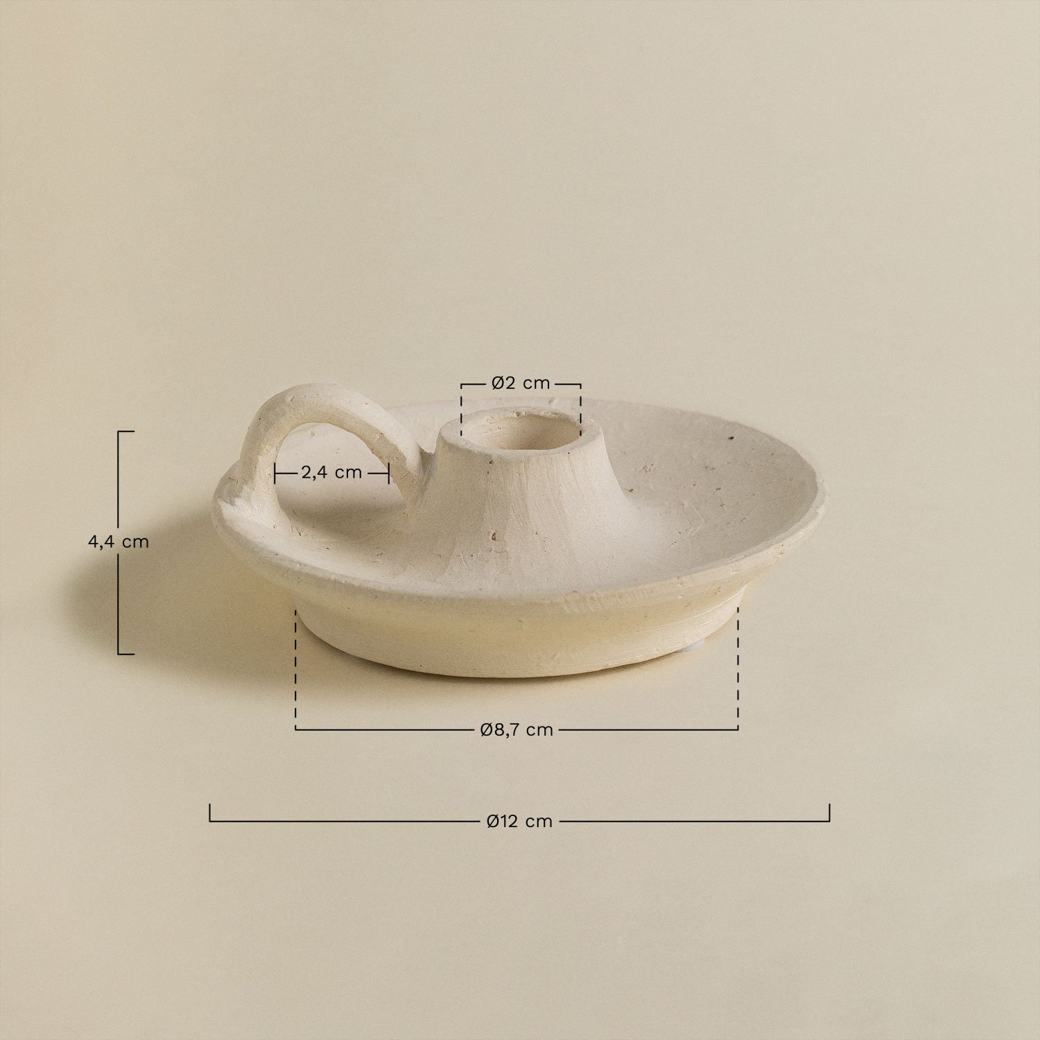 Zestaw 2 ceramicznych świeczników Laisne, rozmiary