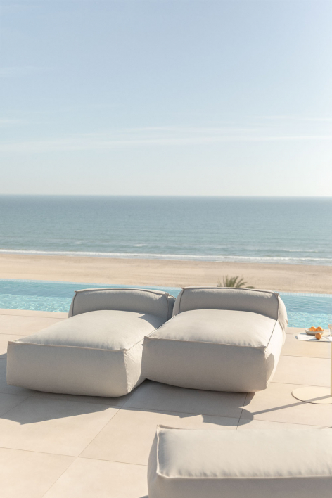 Modułowa sofa ogrodowa z szezlongiem Dojans, 2 części