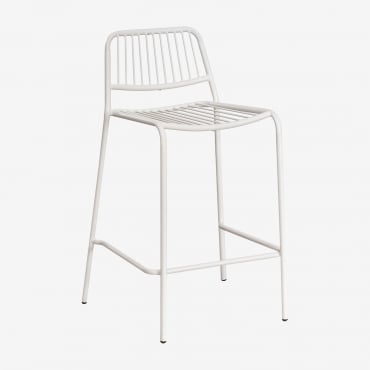 Wysoki Stołek Elton Z Możliwością Sztaplowania Gardenia Biel & ↑65 Cm - Sklum