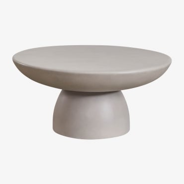 Okrągły Stolik Kawowy Ogrodowy Ø70 Cm W Kolorze Zenadia Cement Sand Grey - Sklum