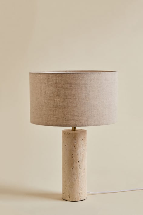 Lampa stołowa z trawertynu Bolgar