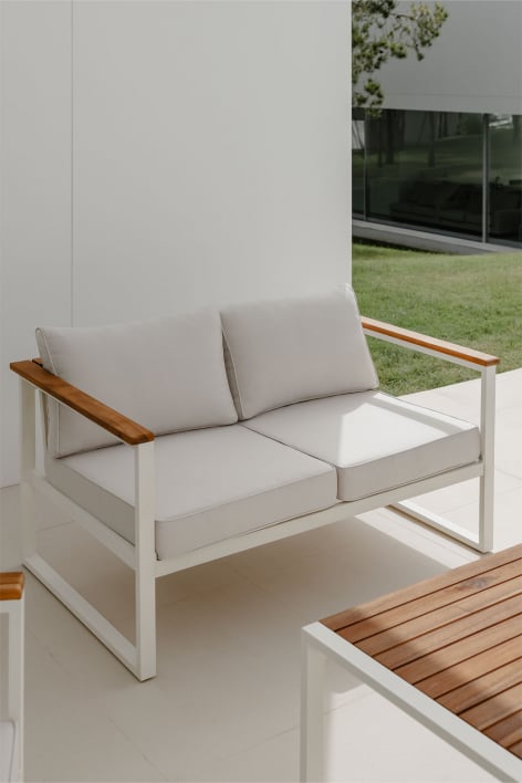 Sofa ogrodowy 2-osobowy z aluminium Lipov - Gardenia Biel