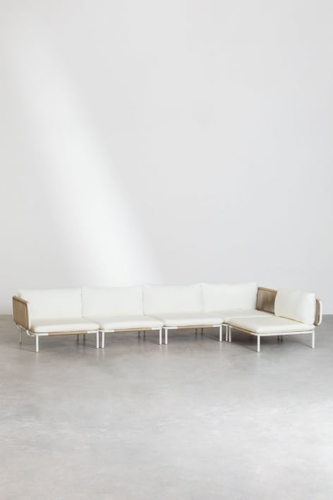 Roubly 5-częściowa modułowa sofa ogrodowa narożna