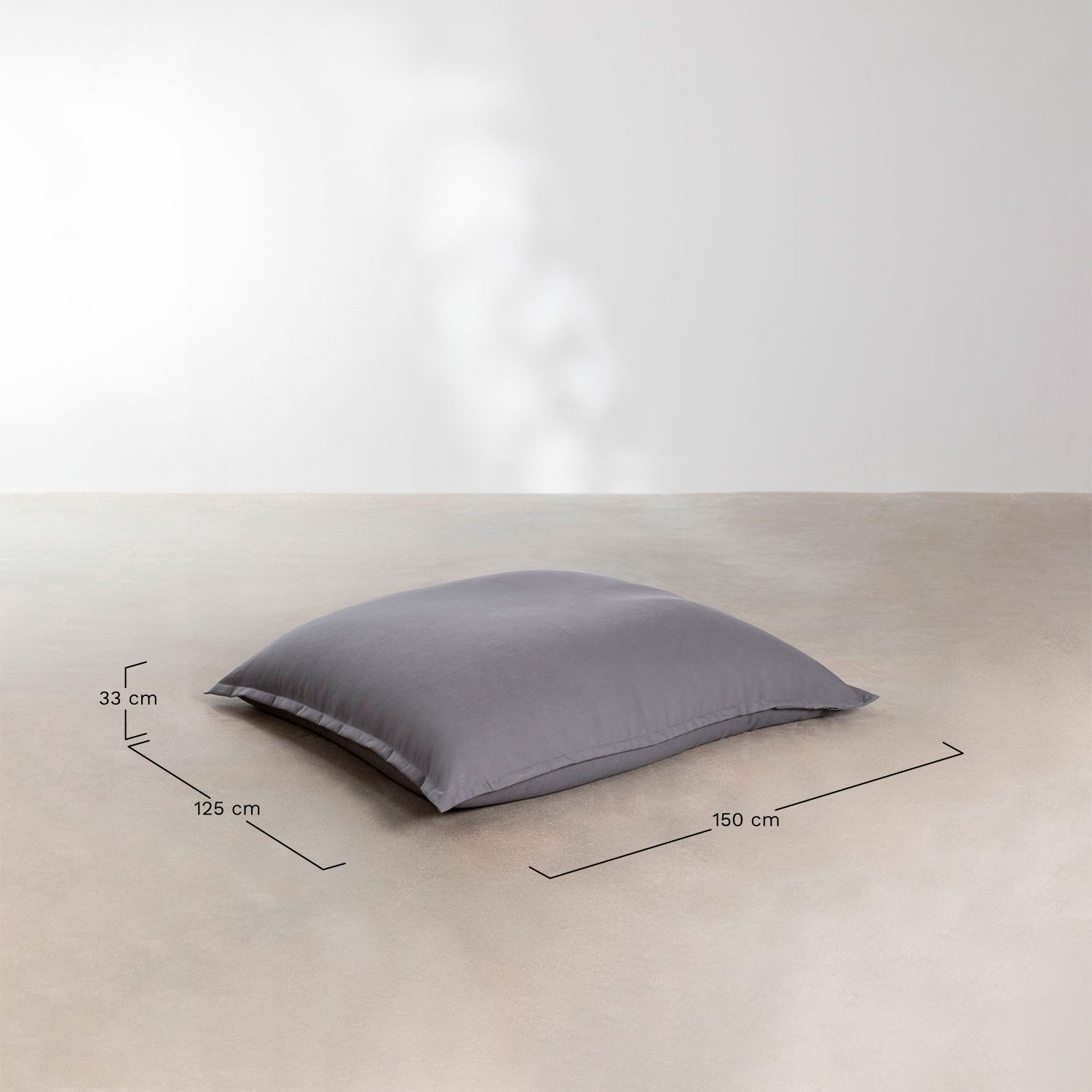 Pufa ogrodowa 150x125 cm z tkaniny Attus Style, rozmiary