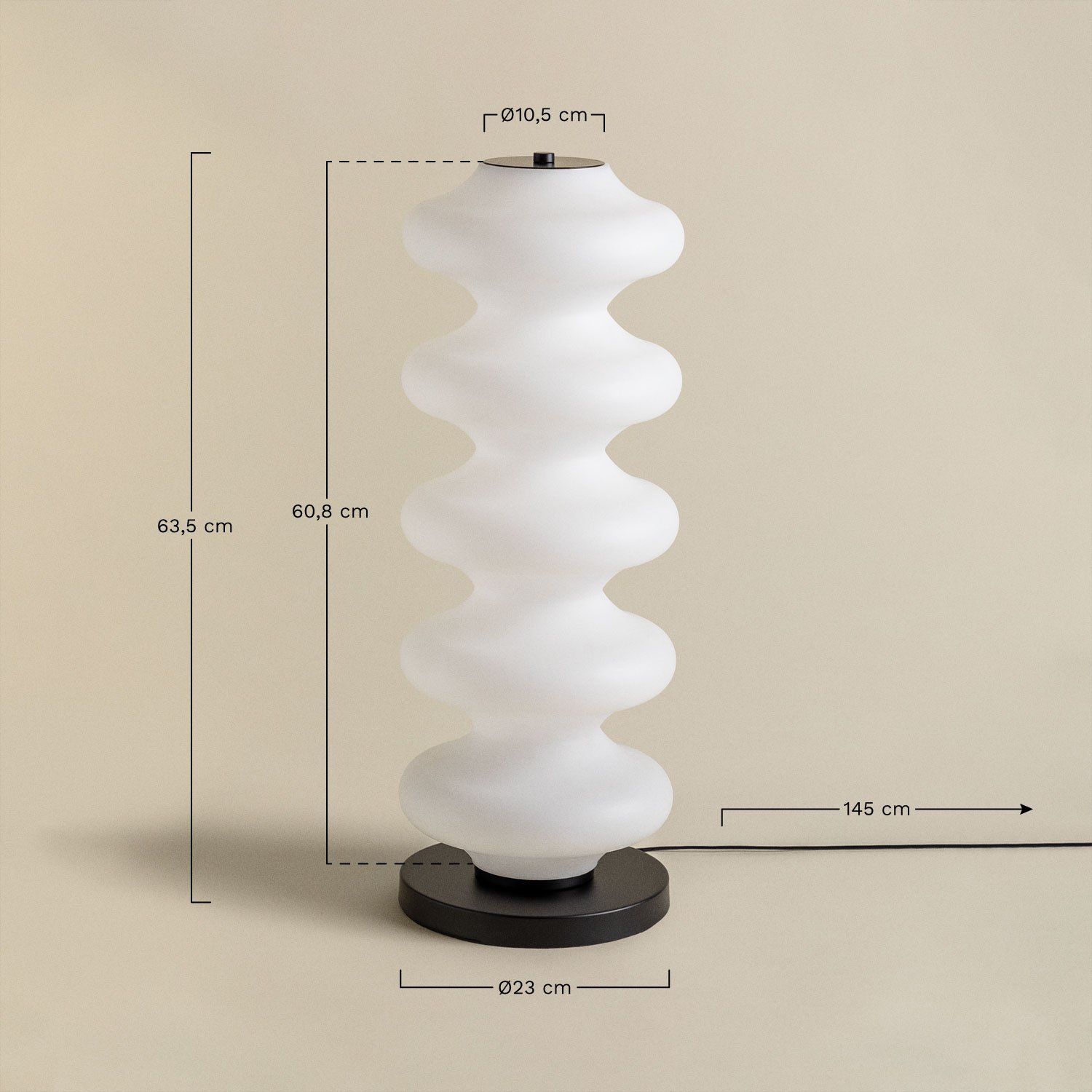 Lampa stołowa LED Jayne, rozmiary