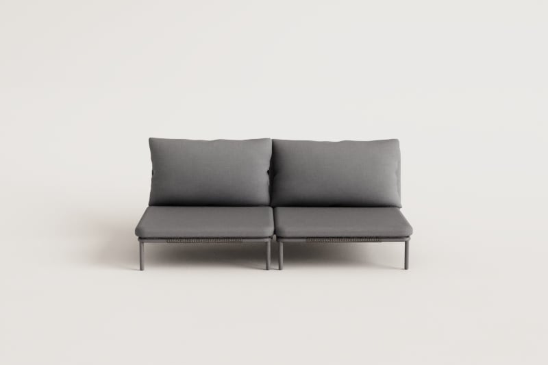 Dwuczęściowa modułowa sofa ogrodowa Roubly