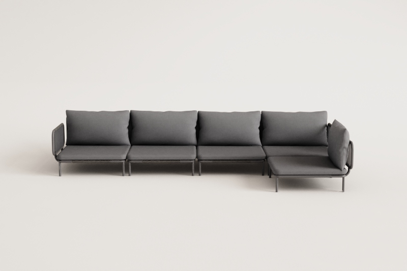 Roubly 5-częściowa modułowa sofa ogrodowa narożna 