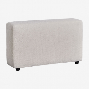 Lewy Wysoki Podłokietnik (↑65 Cm) Do Sofy Modułowej Bruna Bouclé White - Sklum