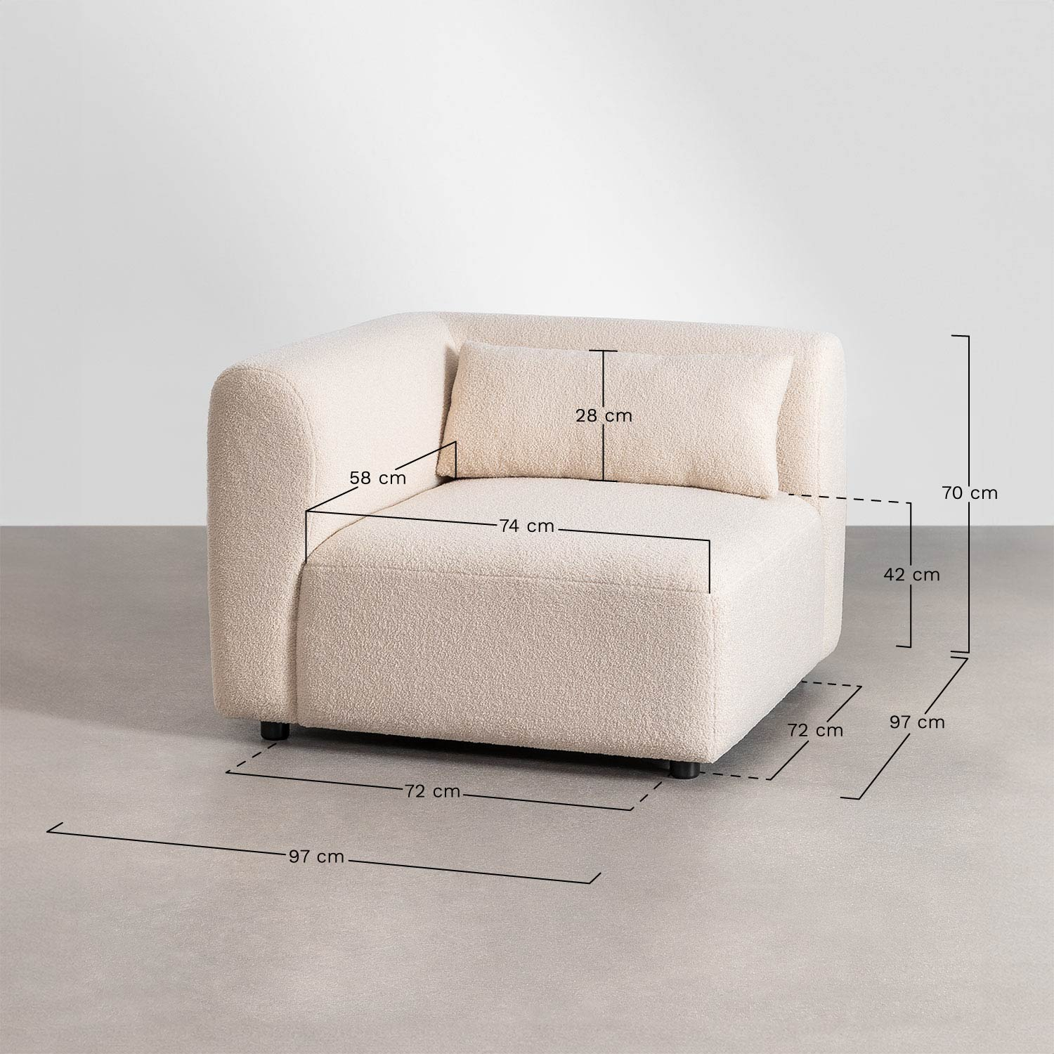 Sofa narożny Fogler , rozmiary