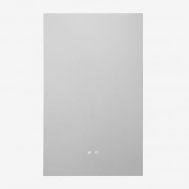 Prostokątne Lustro Ścienne Łazienkowe Ze Światłem Led I Powłoką Przeciwmgielną (55x90 Cm) Kirvex Transparent - Sklum