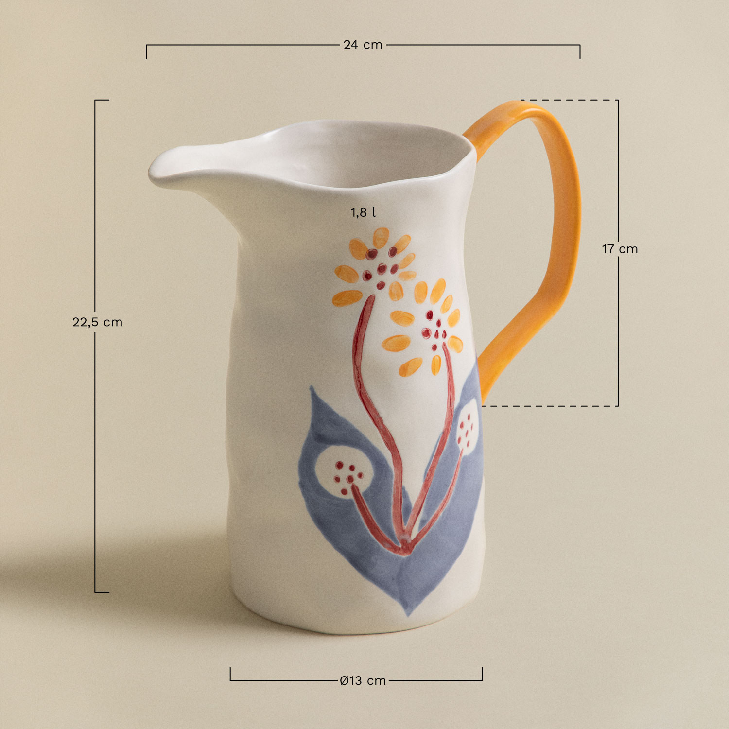 Słoik i Gres 1,8 L Marneda, rozmiary