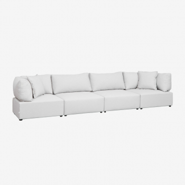 4-częściowa Sofa Modułowa Z 2 Narożnikami Kata Beżowy Krem - Sklum