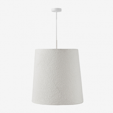 Lampa Sufitowa Delmore Z Tkaniny Bouclé Biała & White Delmore - Sklum